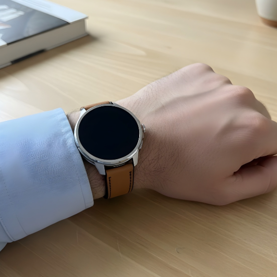 Correa de cuero Crazy Horse para smartwatch – 22 mm – Cierre magnético Marrón