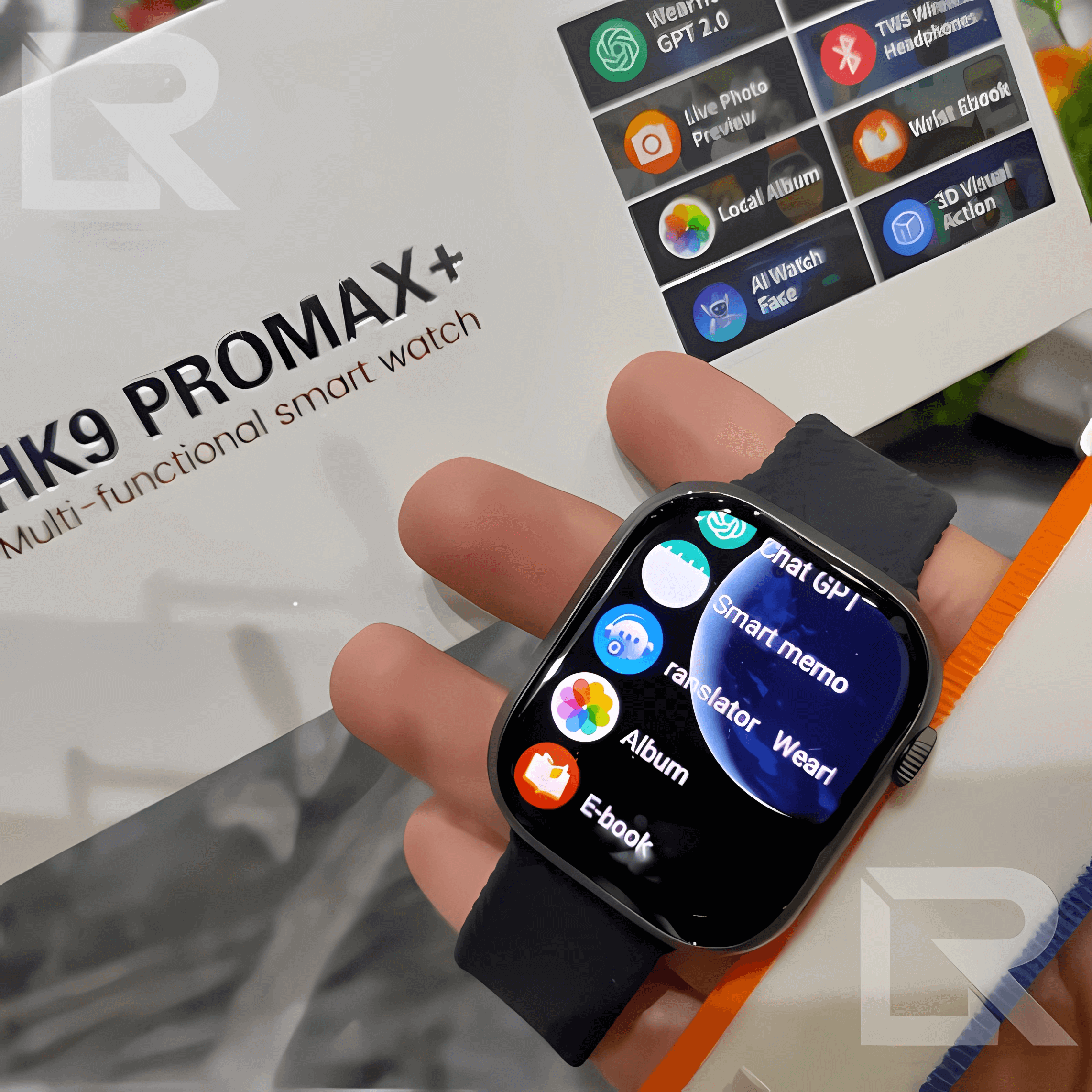 HK9 Pro Max Plus - Amoled, Bluetooth Recibe llamadas