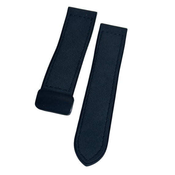 Correa de cuero Crazy Horse para smartwatch – 22 mm – Cierre magnético Negro