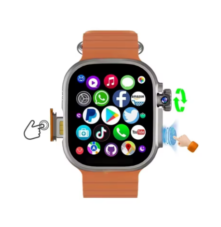 Dw100 Pro Smartwatch Android Sim Desbloqueo Huella  Cámara 8MP  Amoled GPS WIFI Play Store