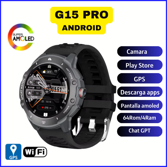 G15 Pro Smarwatch Android Cámara 64Gb / 4 Ram Wifi